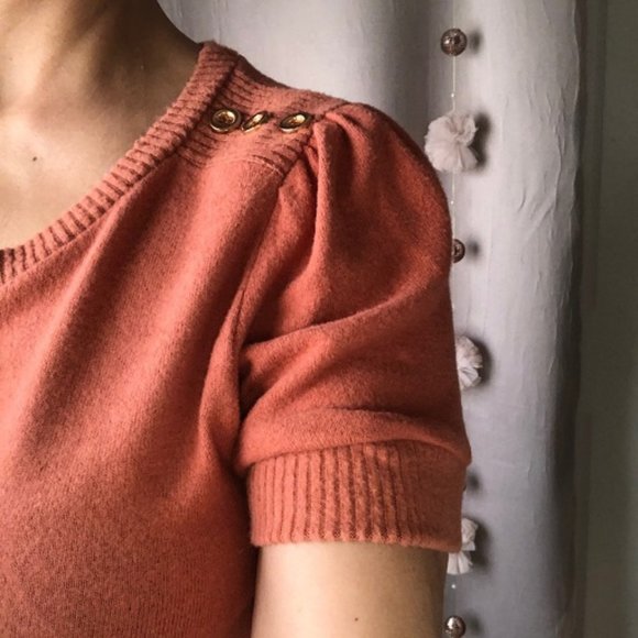 Another Reason Rust Short Sleeve Sweater - Picture 3 of 3